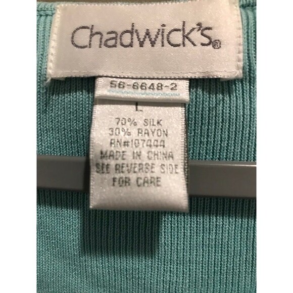 Women's Large Tank Sweater V-neck with Ruffles Chadwicks - Picture 2 of 2